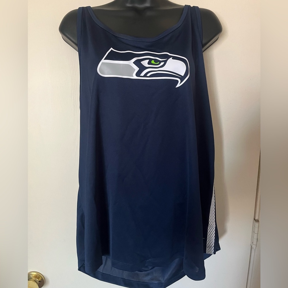 Seattle Seahawks Navy Blue Tank Top